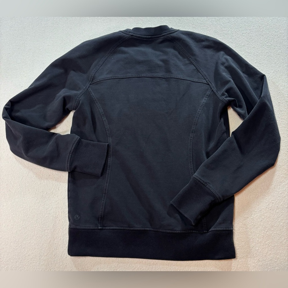 Lululemon Scuba Crewneck Sweatshirt Black Size 6 Pullover Athleisure - Picture 2 of 6